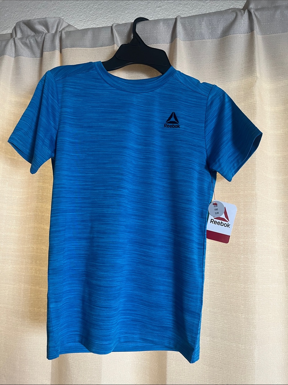 Boys Reebok Bright Blue Heathered Short Sleeve Tee